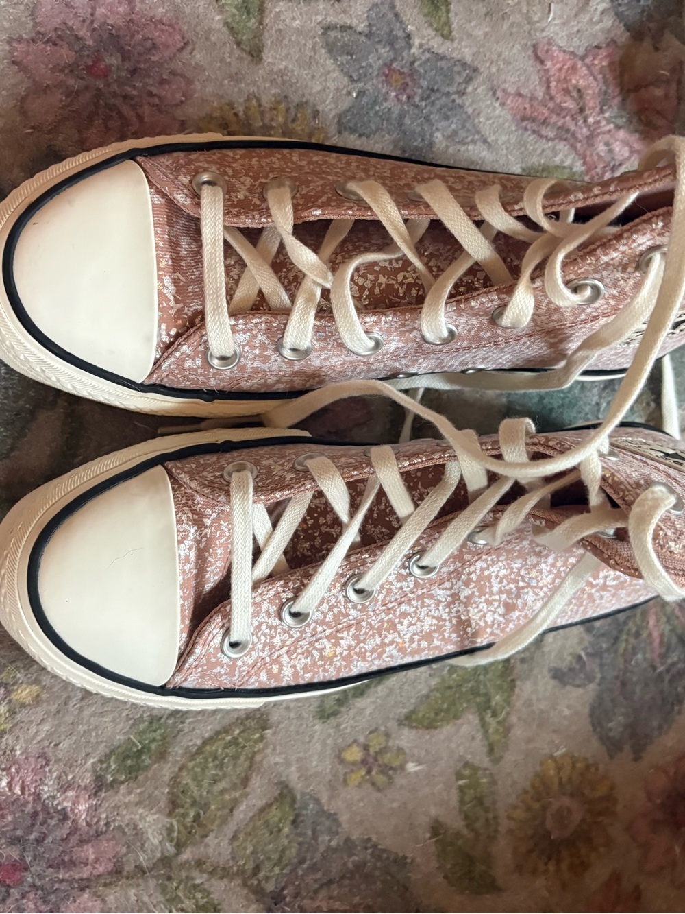 Converse Pink Glitter High-Top Sneakers